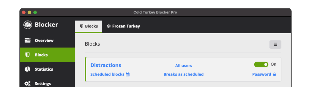 cold turkey screenshot